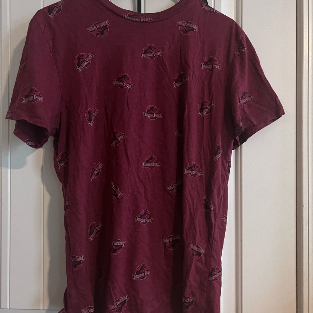 Jurassic Park Maroon Graphic T-Shirt